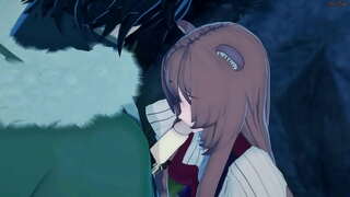 Naofumi cazzo Raphtalia fuori e cumming dentro di lei.