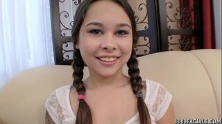Niedlich faserpigtails teen POV blowjob