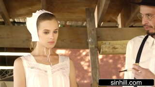 Zelo Seksi Amish Babe Poskuša Analni Z Velik Kurac Neznanec