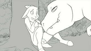 Koza se vtáhnout do dinosaura